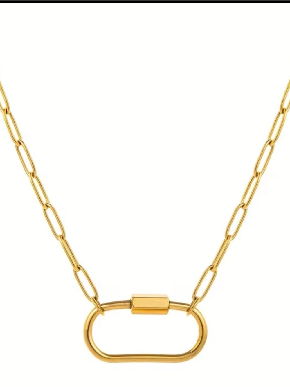 Carabiner Paperclip Necklace